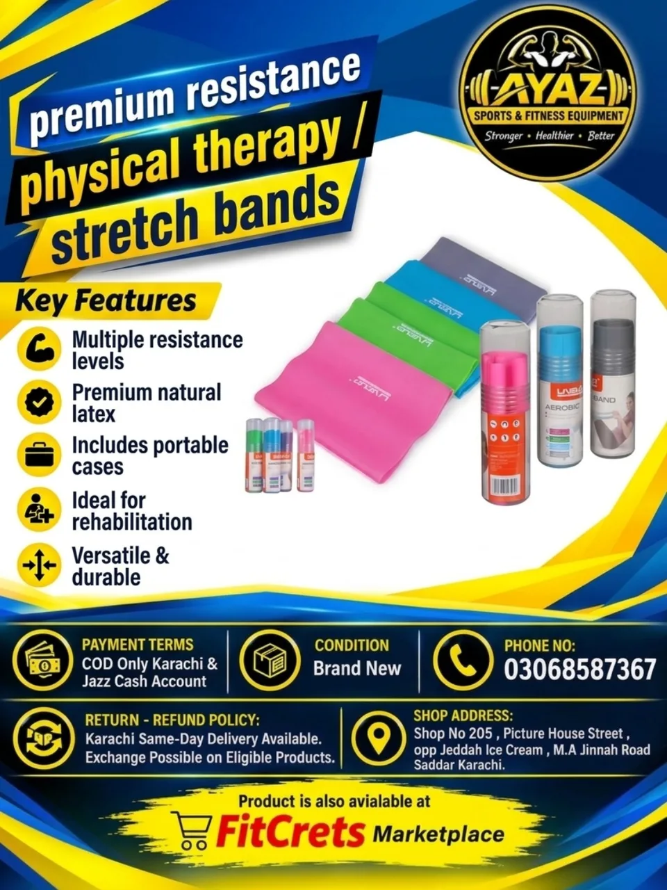 Premium Resistance Physical Therapy / Stretch Bands — photo 1