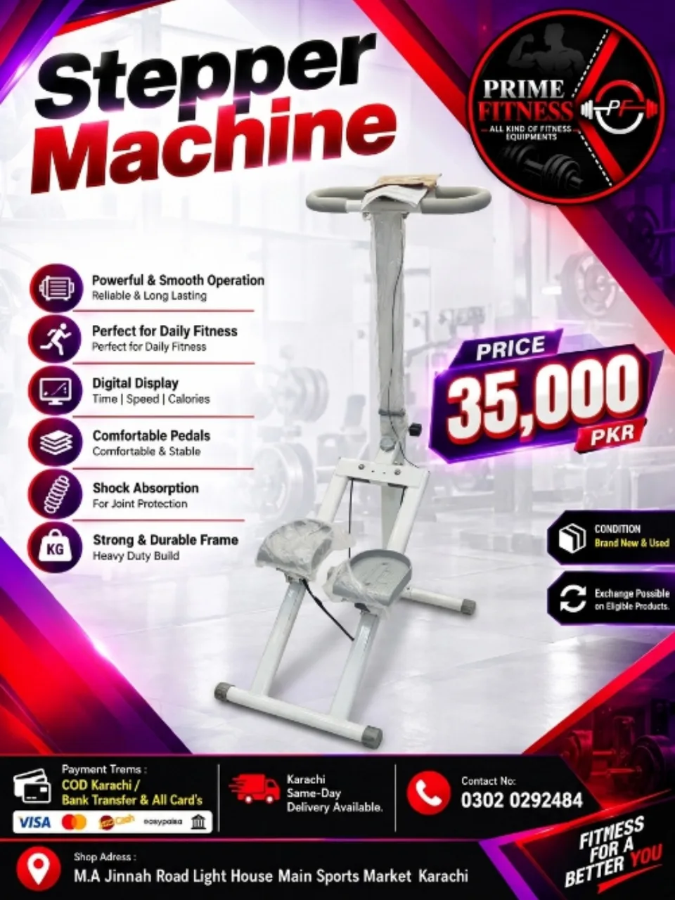 Fitness Stepper Machine