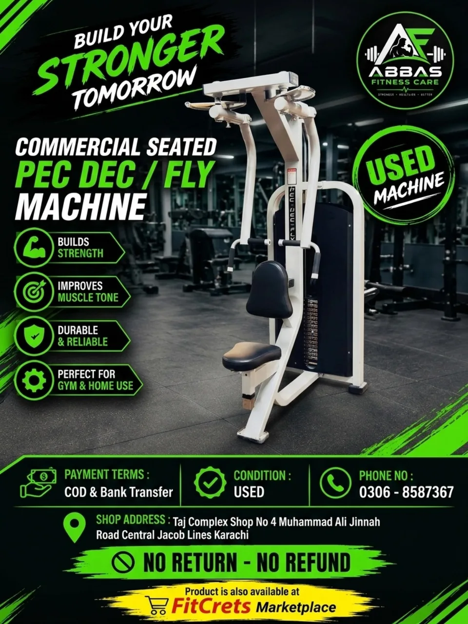 Commercial Seated Pec Dec / Fly Machine