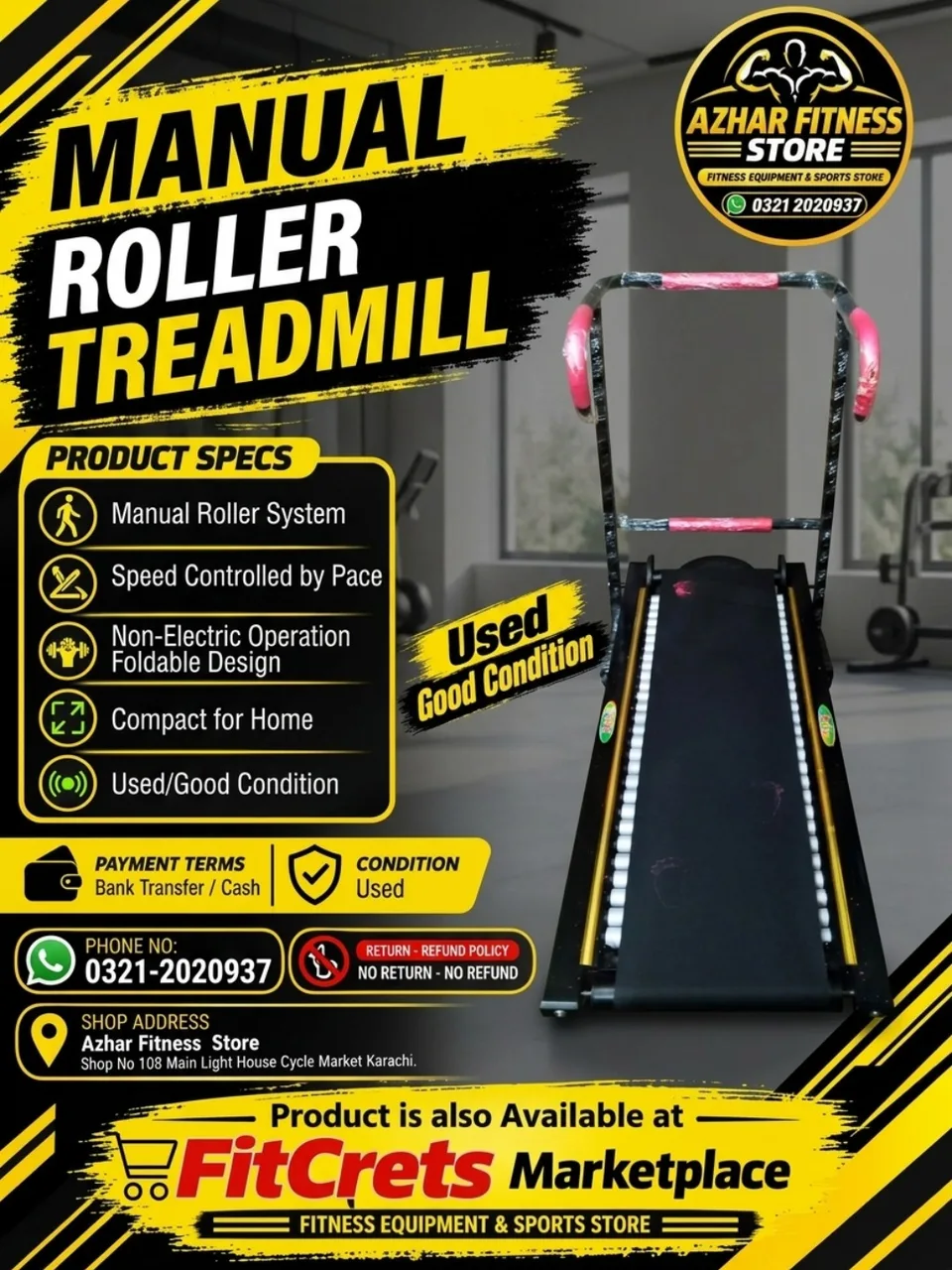 Manual Roller Treadmill 