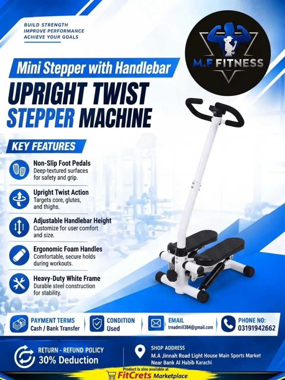 Mini Stepper with Handlebar / Upright Twist Stepper Machine 