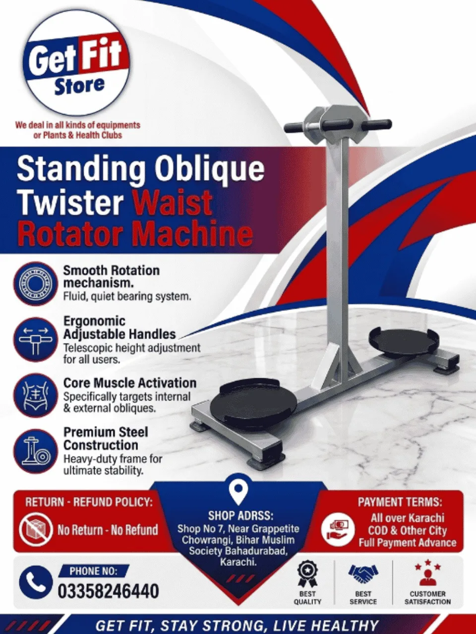 Standing Oblique Twister Waist Rotator Machine