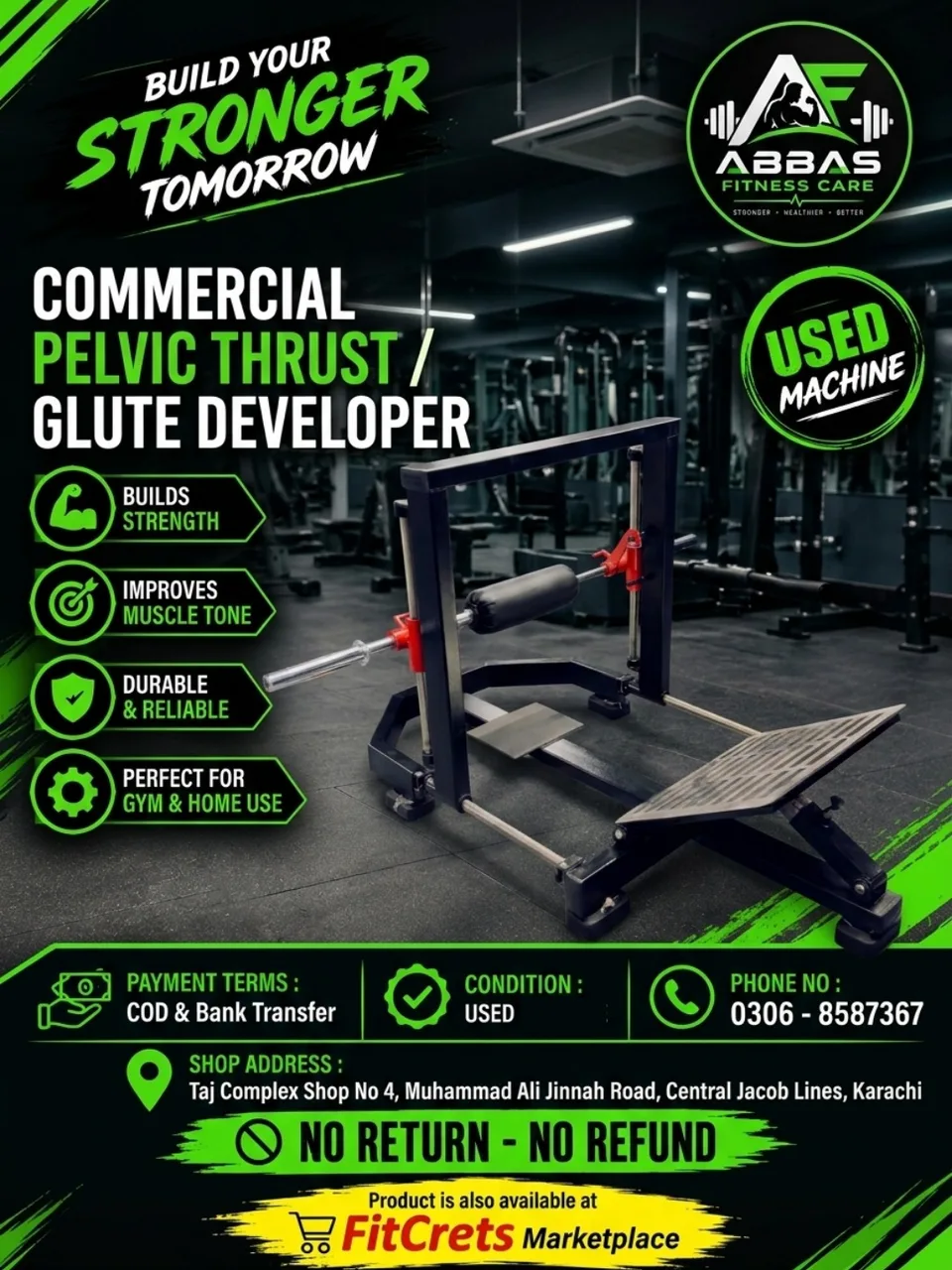 Commercial Pelvic Thrust / Glute Developer