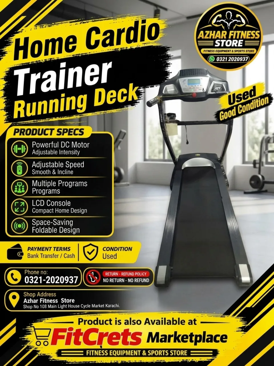 Home Cardio Trainer Running Deck