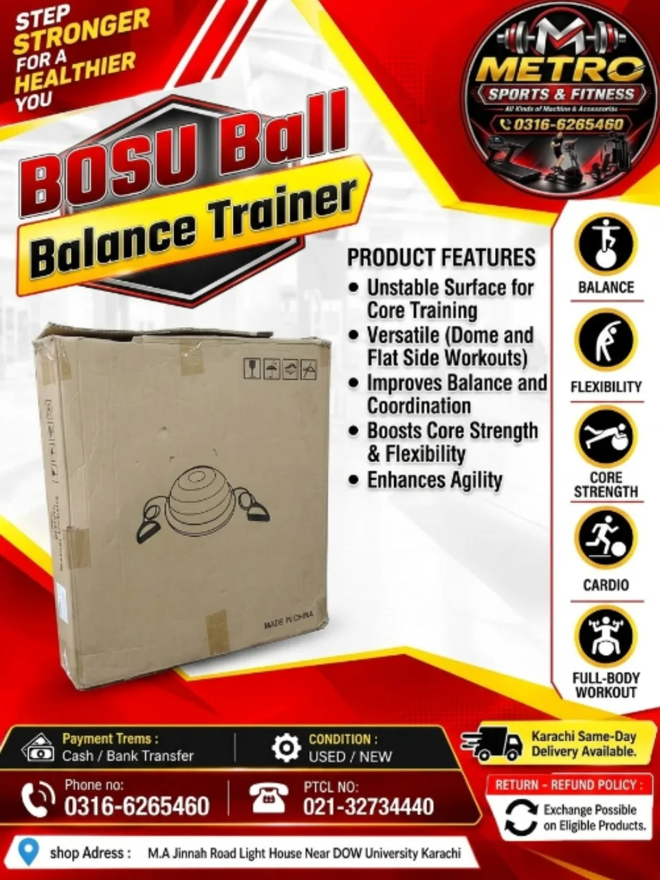 BOSU Ball Balance Trainer