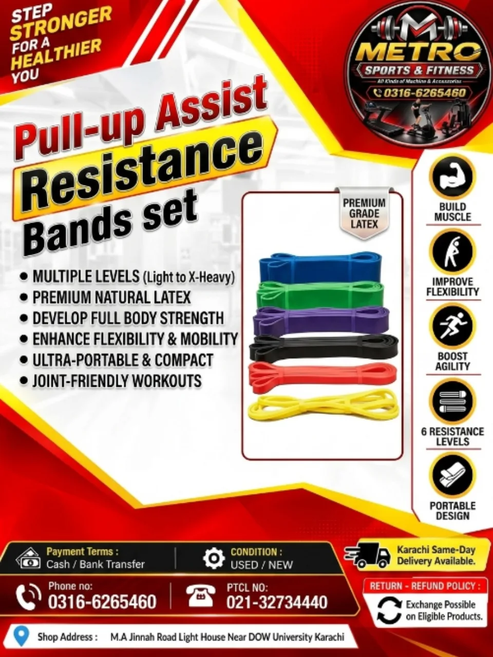 Pull-up Assist Resistance Bands Set