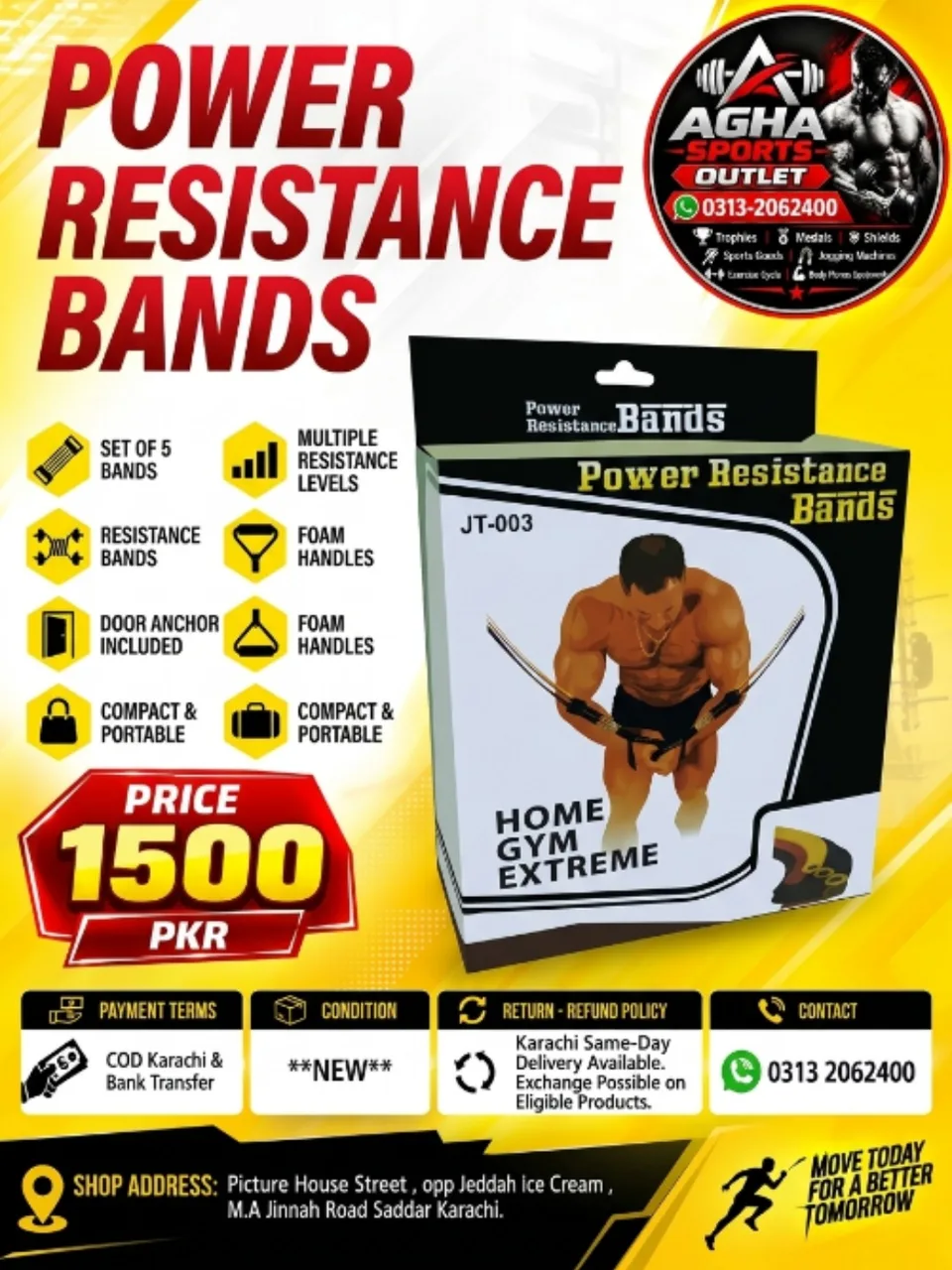 Home Gym Extreme Power Resistance Bands Set