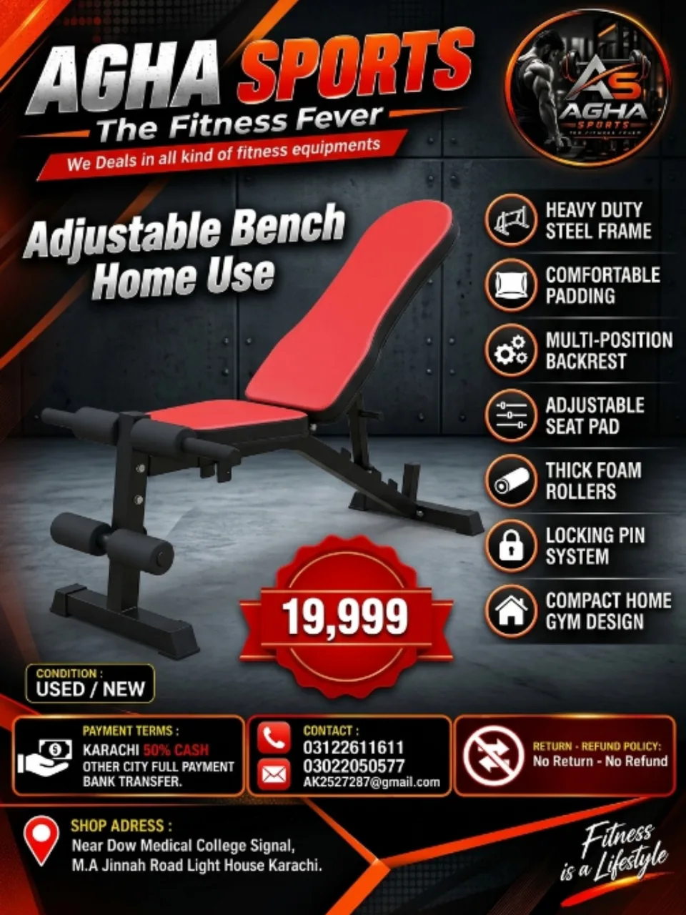 Adjustable Bench for Home Use