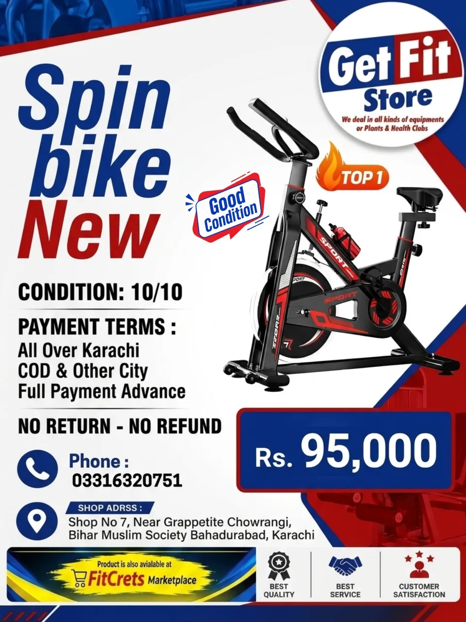 Sport Spin Bike New