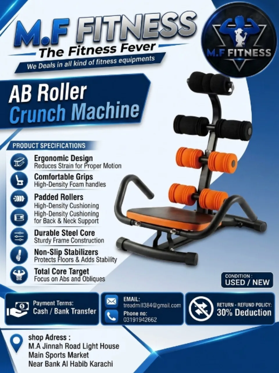 AB Roller Crunch Machine