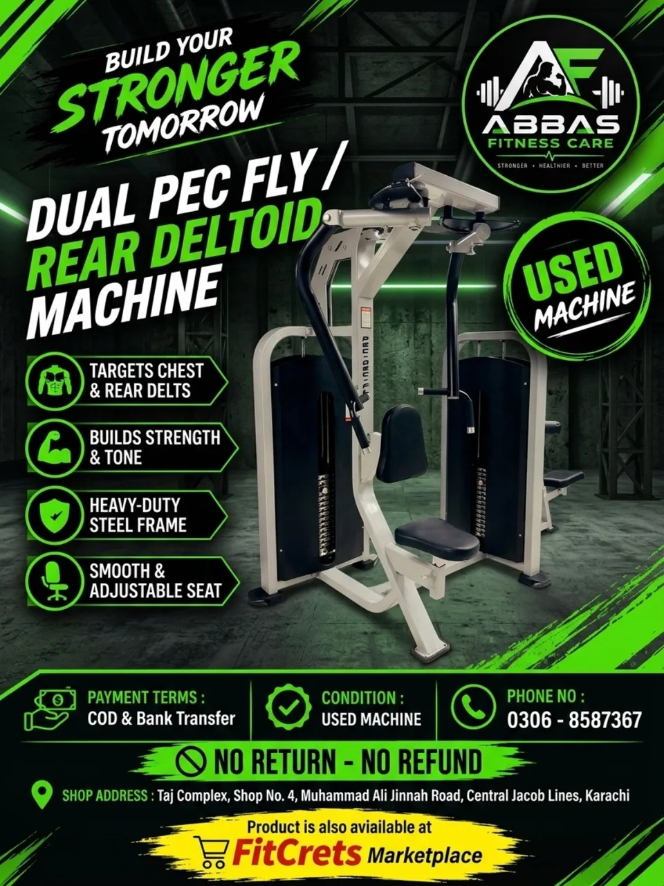 Dual Pec Fly / Rear Deltoid Machine — photo 1
