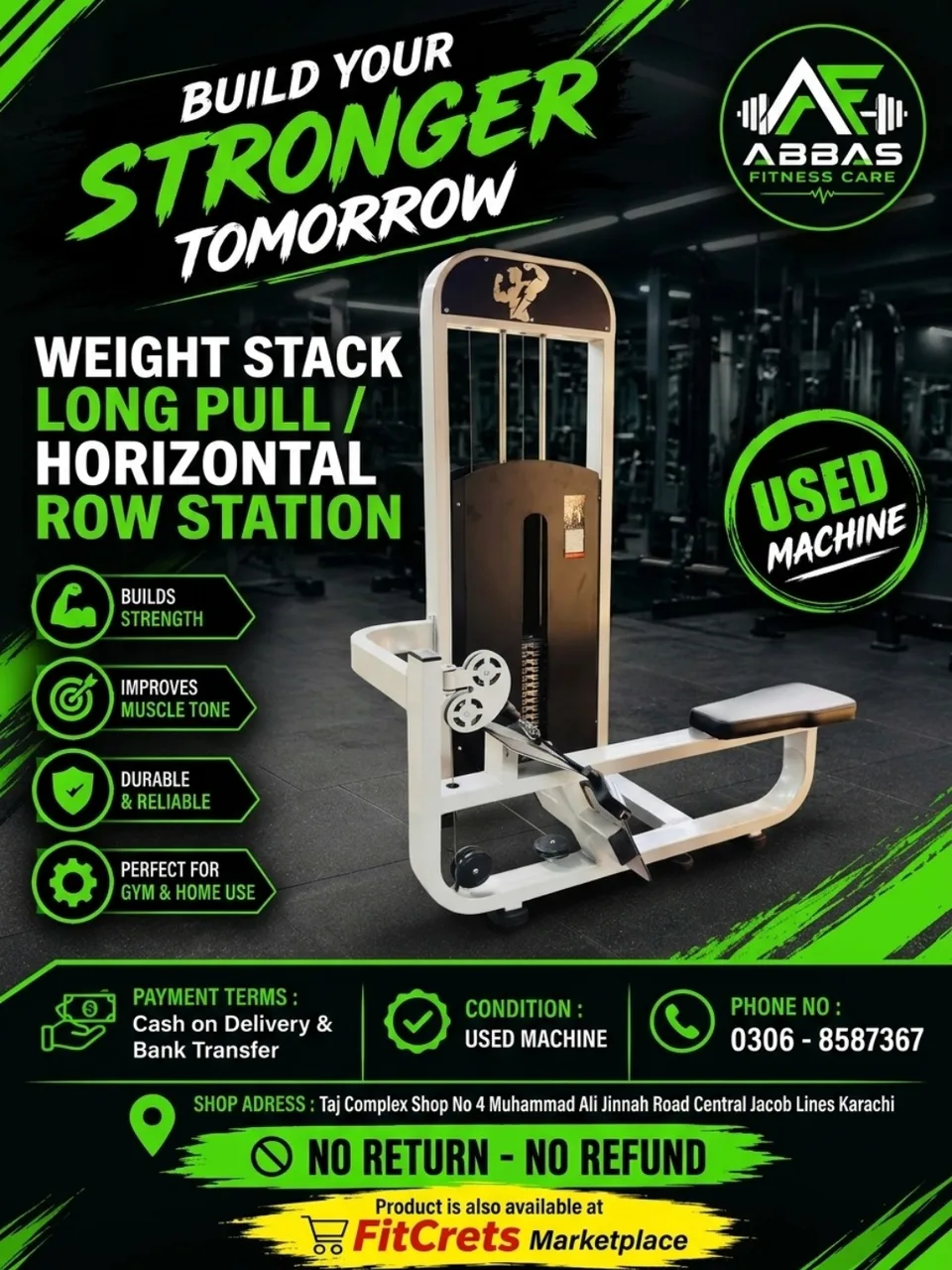 Weight Stack Long Pull / Horizontal Row Station — photo 1