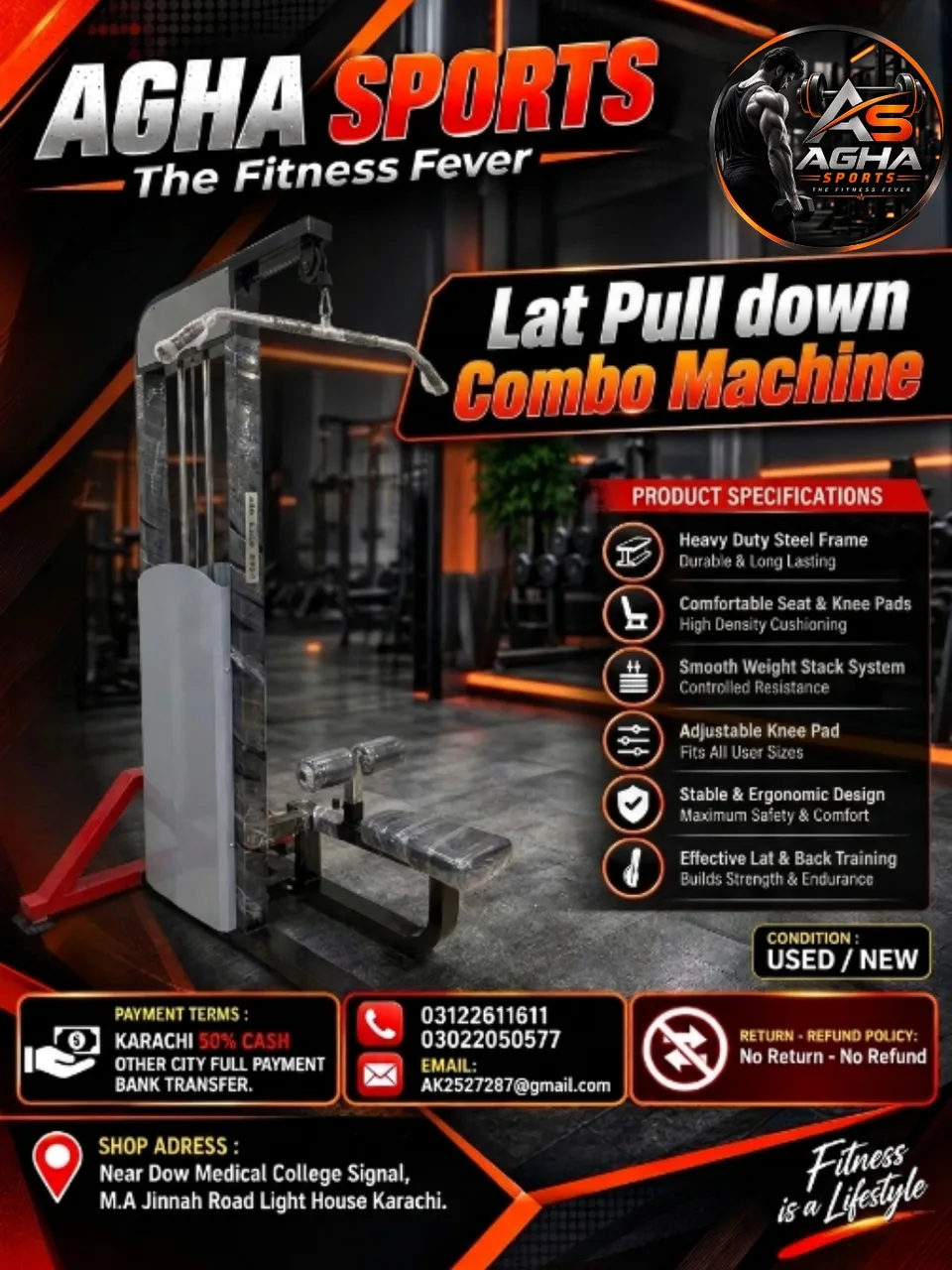 Lat Pulldown Combo Machine 
