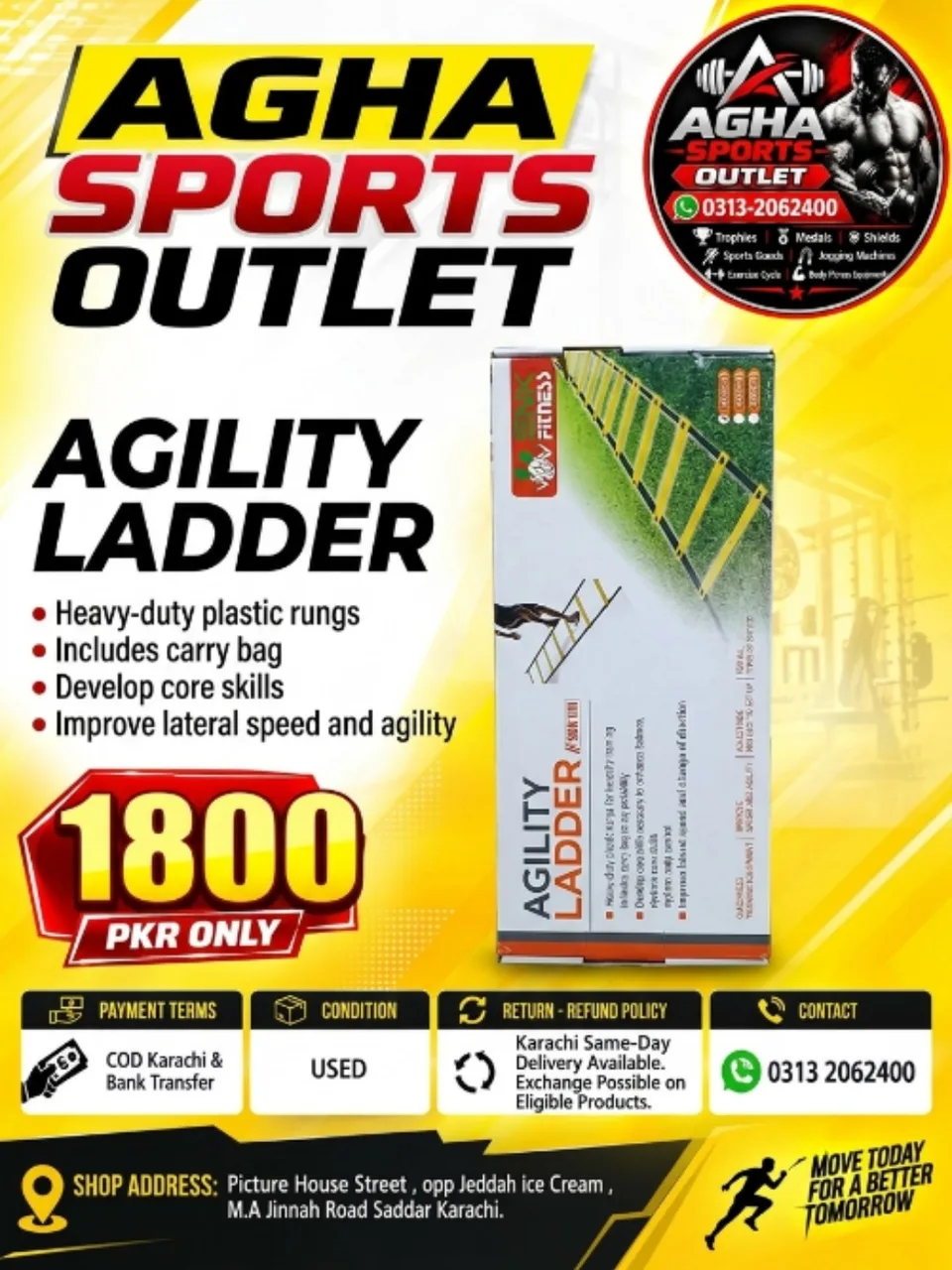 V-Fitness Sports Compact Agility Ladder in Box Packing — photo 1