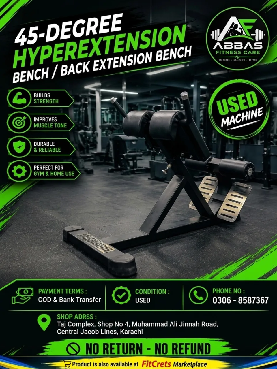 45-Degree Hyperextension Bench / Back Extension Bench — photo 1
