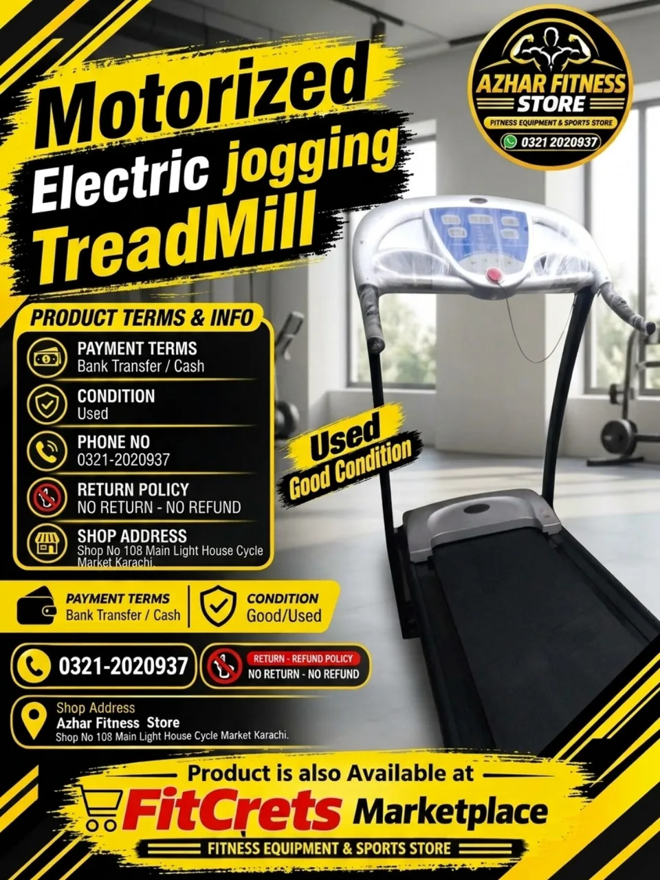 Motorized Electric Jogging Treadmill 