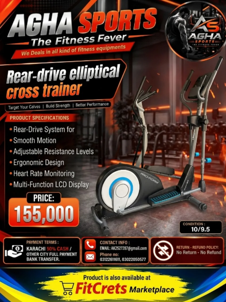 Rear-drive Elliptical Cross Trainer (Pro-Form) - UAE