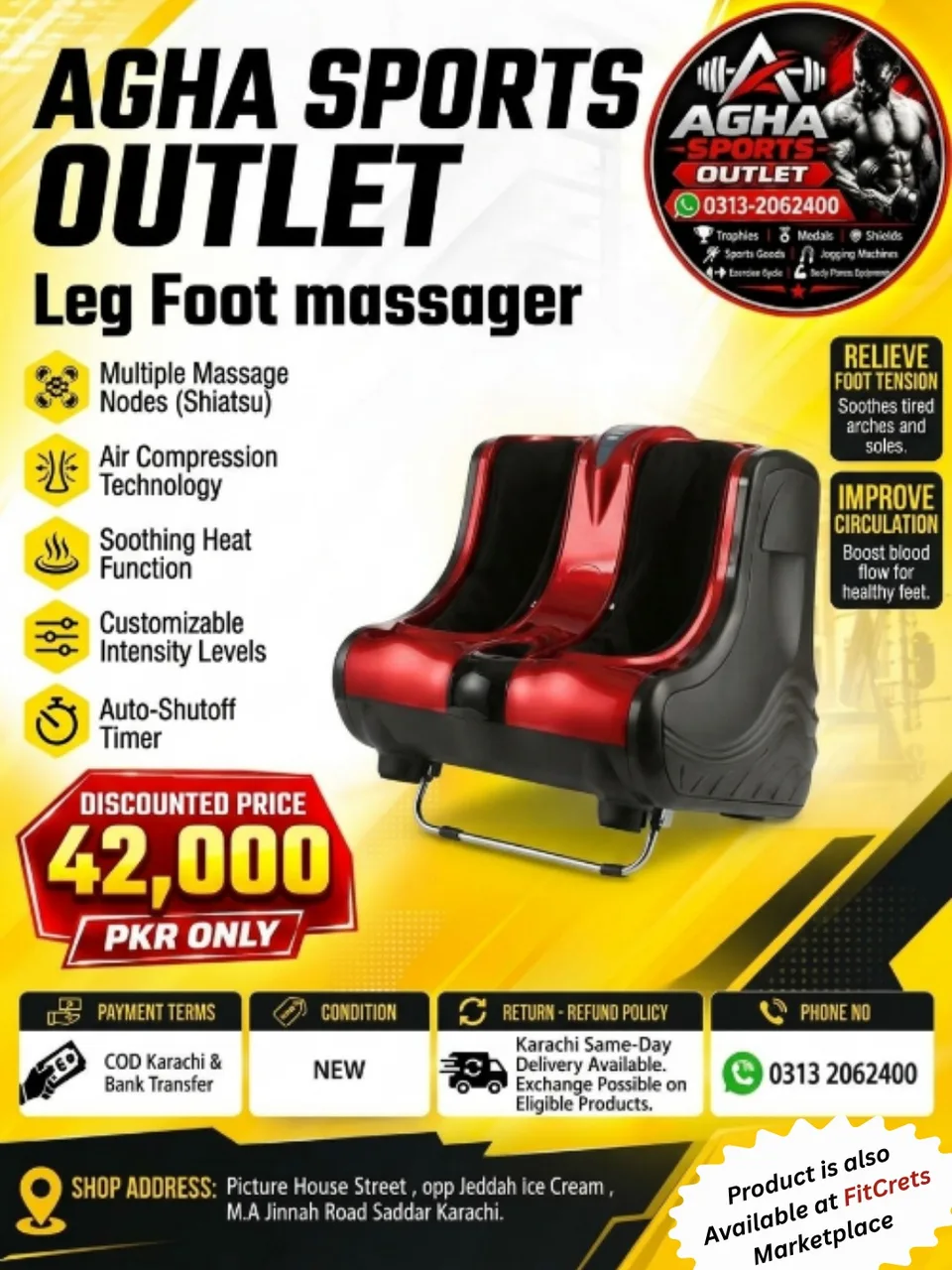 Thera beat Shiatsu Leg & Foot Massager