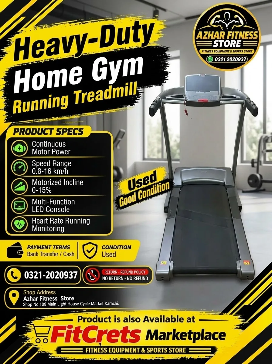 Heavy-Duty Home Gym Running Treadmill / Premium Motorized Trainer (Used / Good Condition)