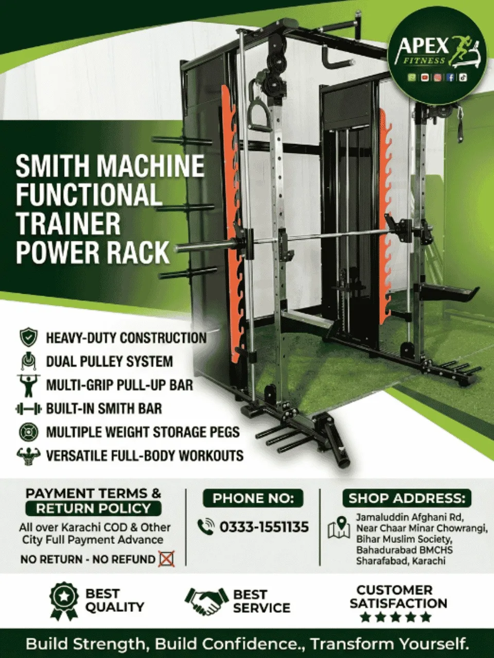 Smith Machine Functional Trainer Power Rack