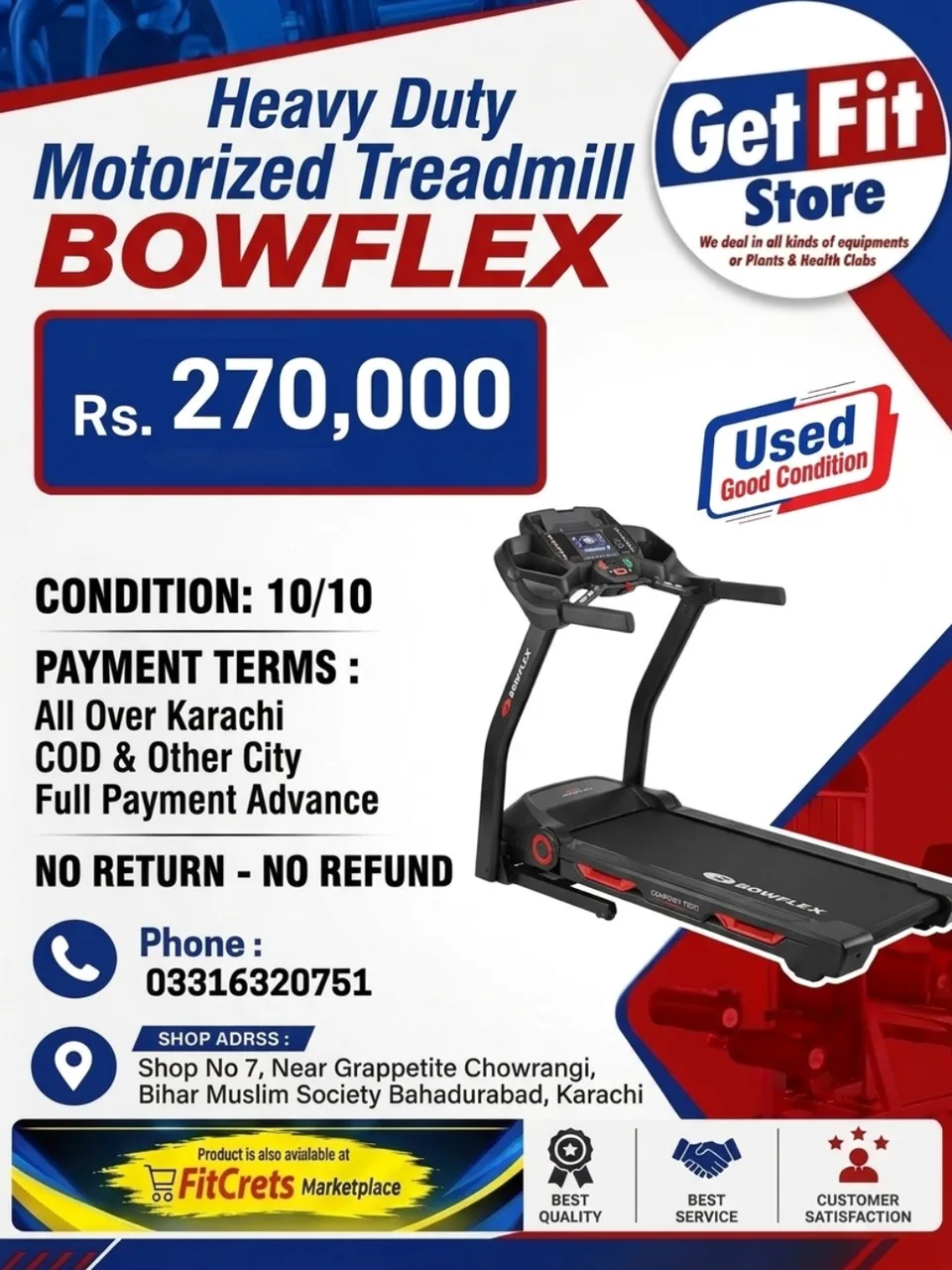 BOWFLEX Heavy Duty Motorized Treadmill — photo 1