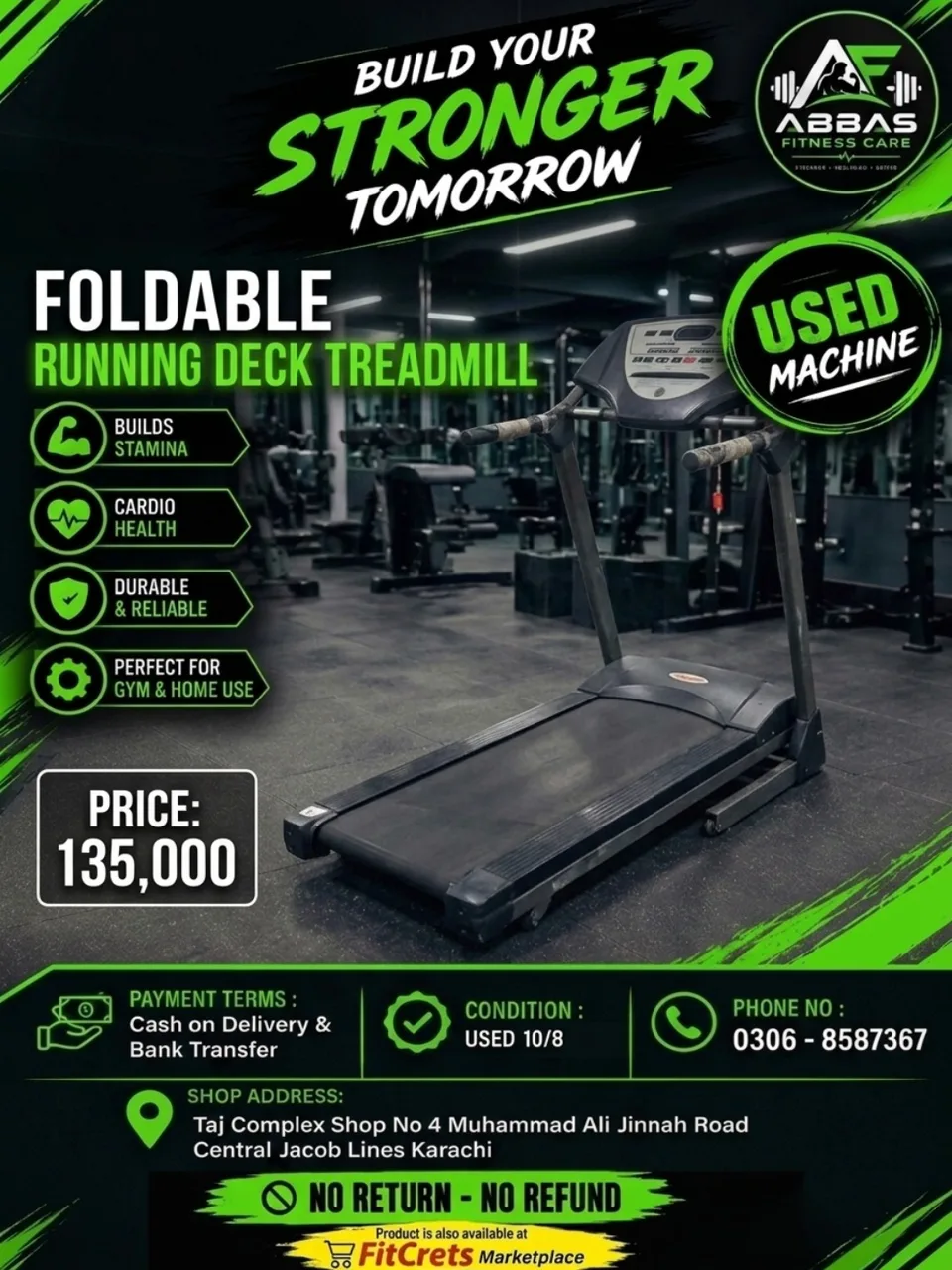 Foldable Running Deck Treadmill