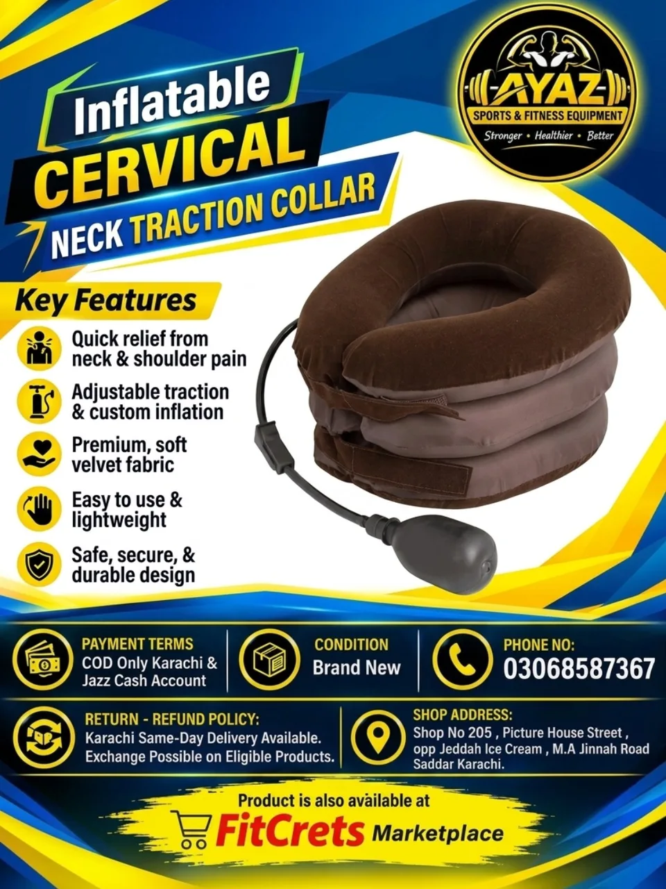 Inflatable Cervical Neck Traction Collar — photo 1