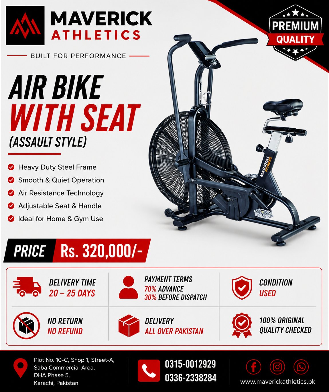 Air Bike with Seat (Assault Style) – Used