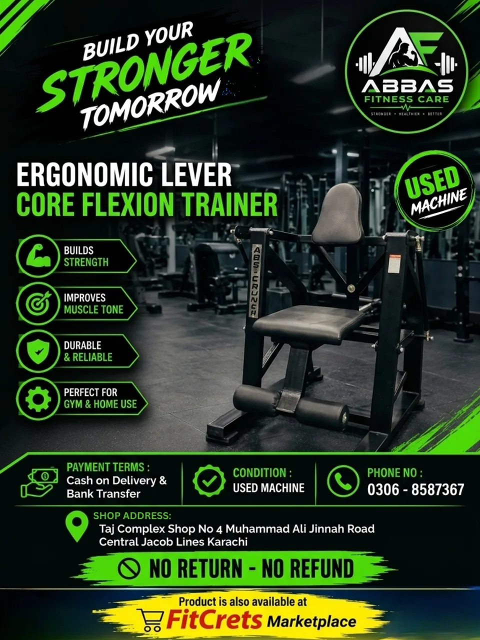 Ergonomic Lever Core Flexion Trainer — photo 1