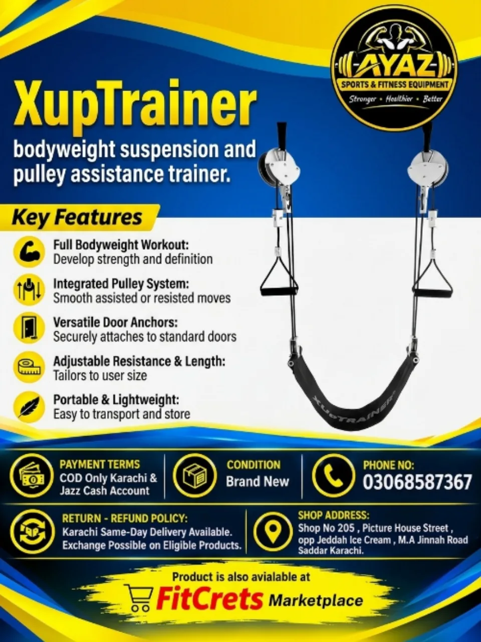 Xup Trainer Bodyweight Suspension and Pulley Assistance Trainer — photo 1