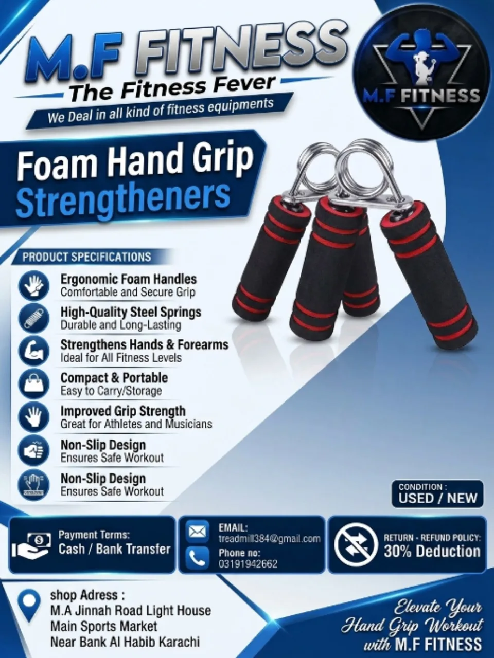 Foam Hand Grip Strengtheners (also commonly known as Hand Grippers)