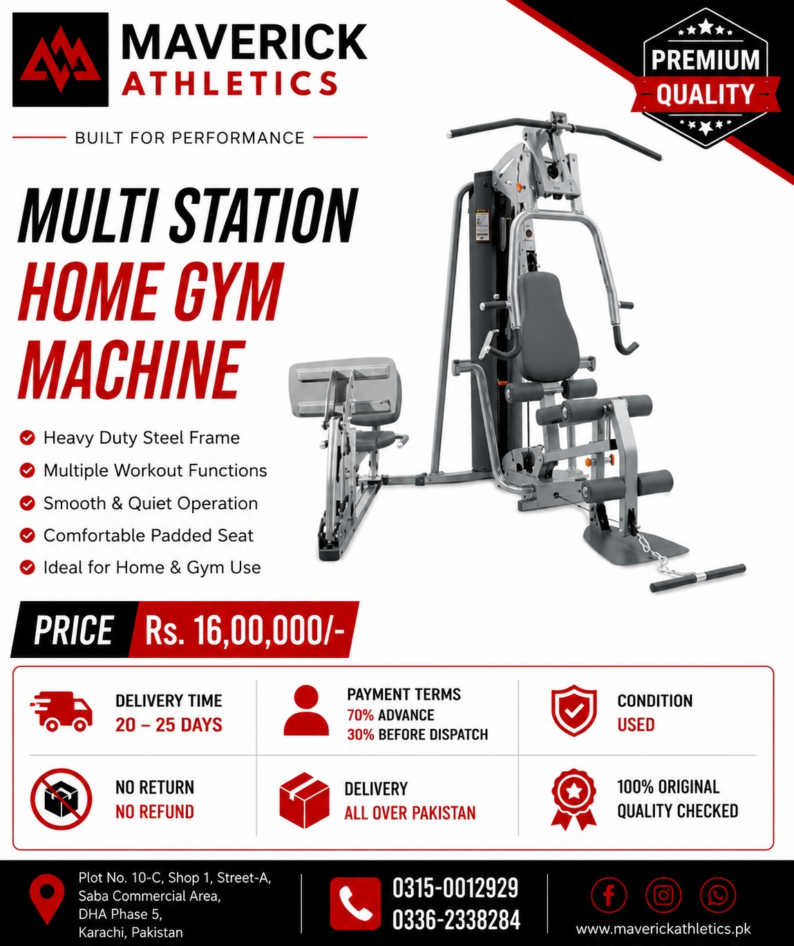 Multi Station Home Gym Machine (Used)