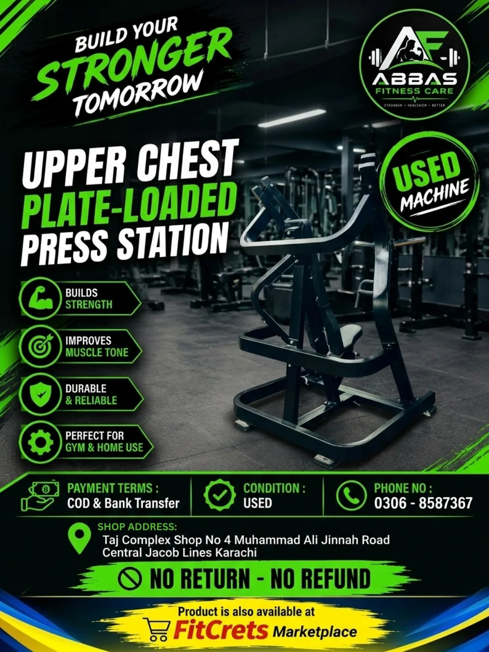 Upper Chest Plate-Loaded Press Station