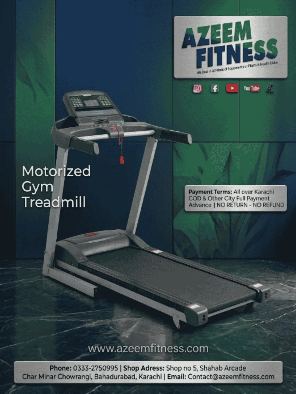 Motorized Gym Treadmill (Advance ST-950)