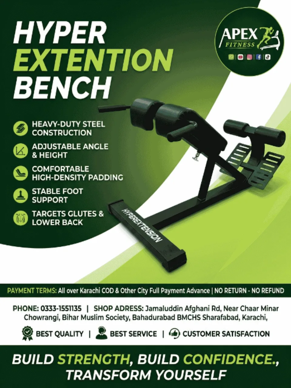 Hyper Extension Bench (commonly called a Roman Chair or 45-Degree Back Extension Bench).