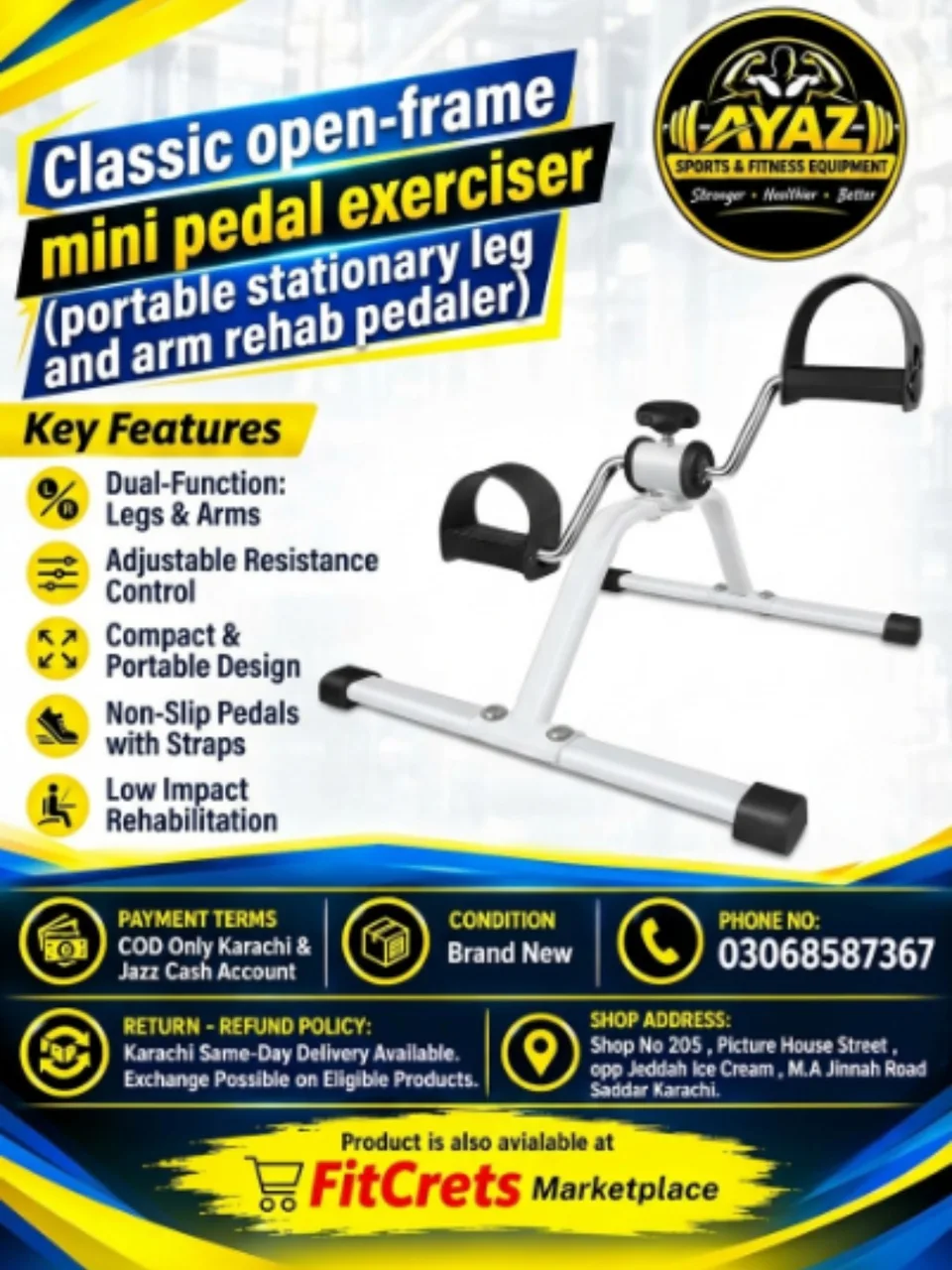 Classic Open-Frame Mini Pedal Exerciser  — photo 1