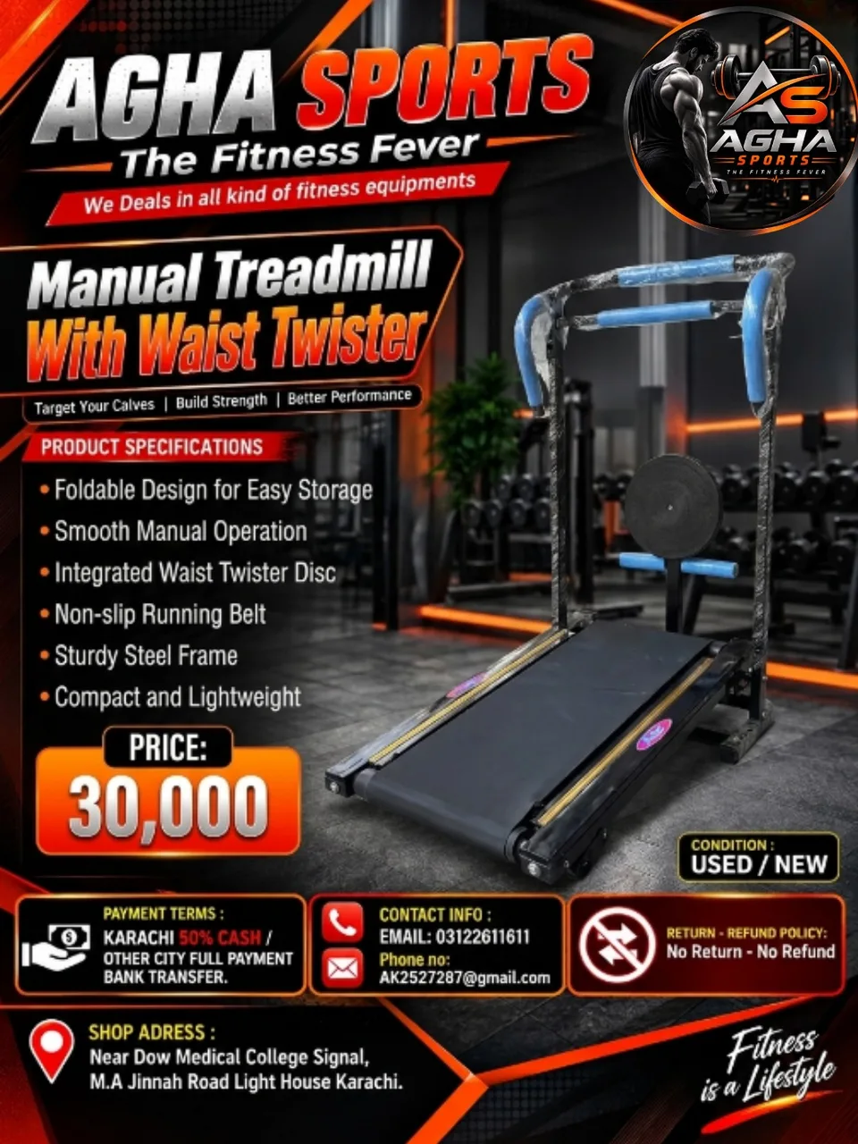 Manual Treadmill With Waist Twister