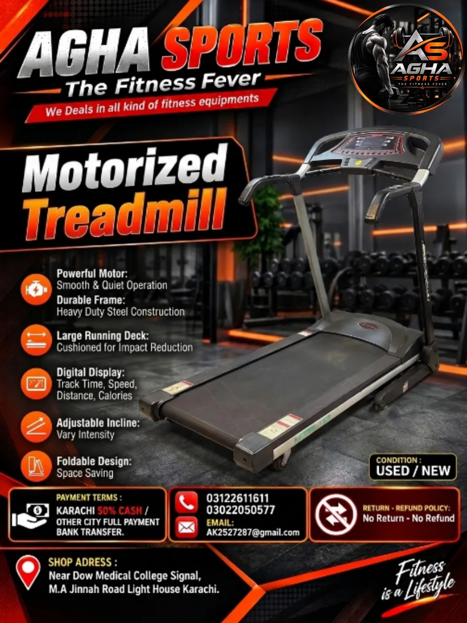 Motorized Treadmill.