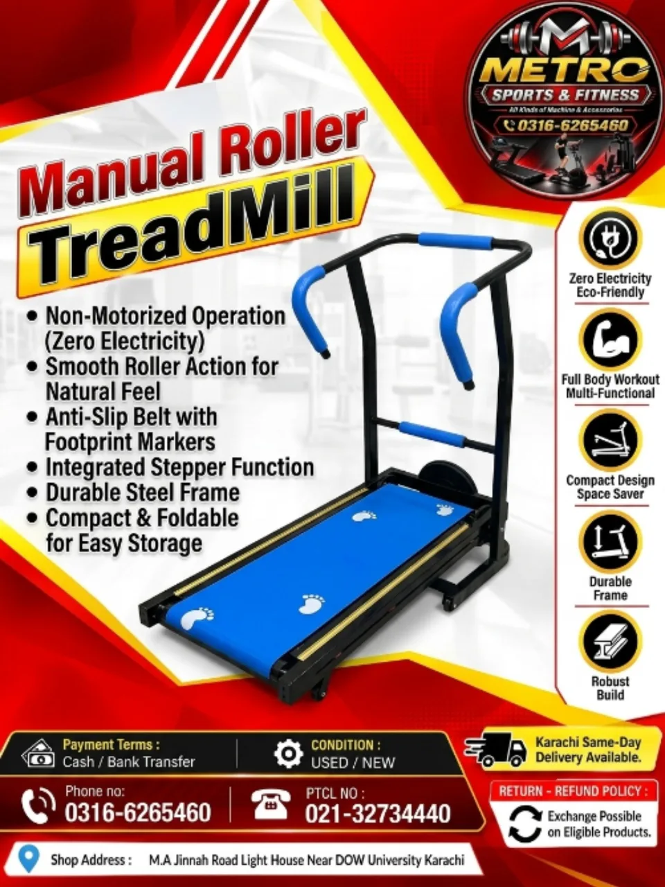 Manual Roller Treadmill