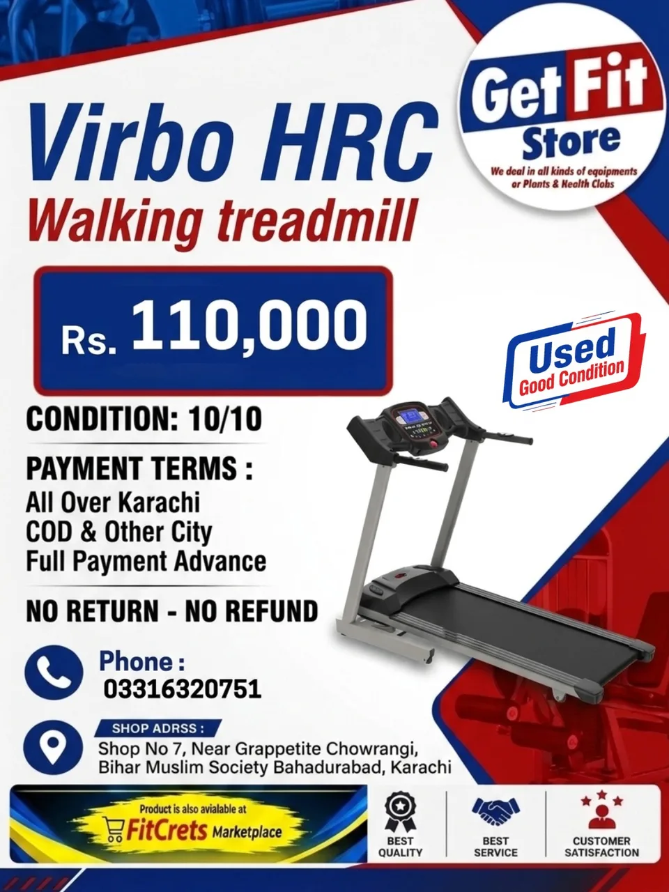Virbo HRC Walking Treadmill