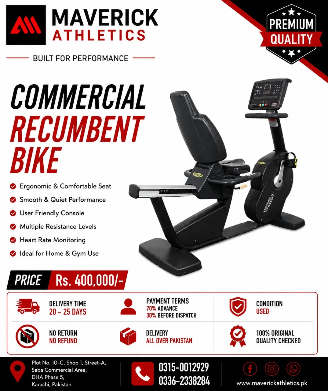 Commercial Recumbent Bike
