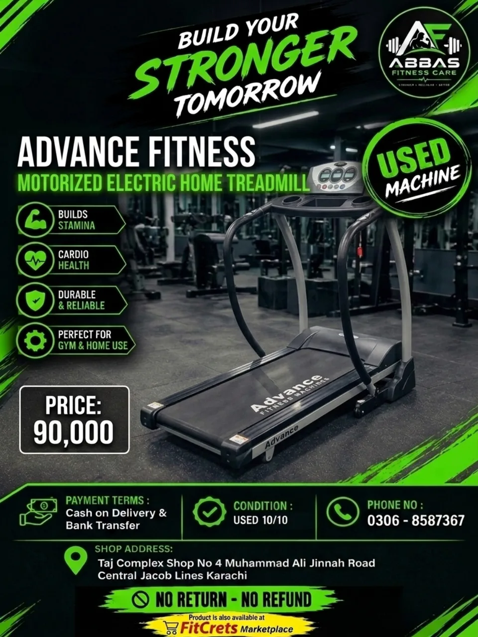 Advance Fitness Aero Track Motorized Home Treadmill