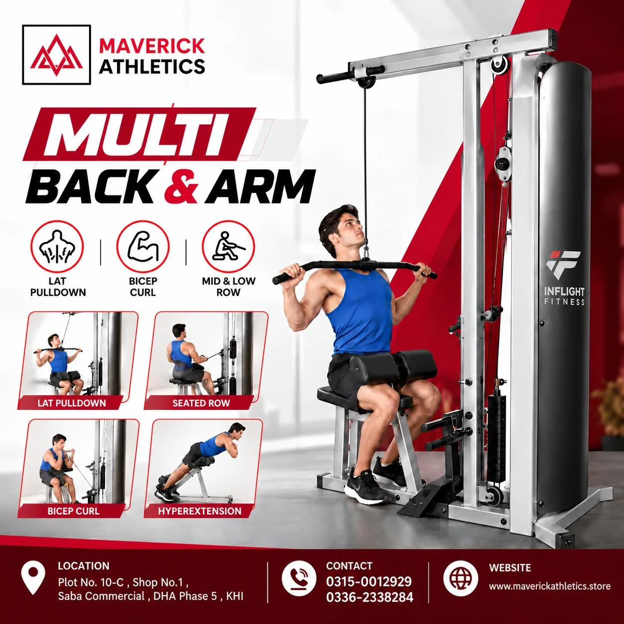 Lat and Arm Multi purpose machine