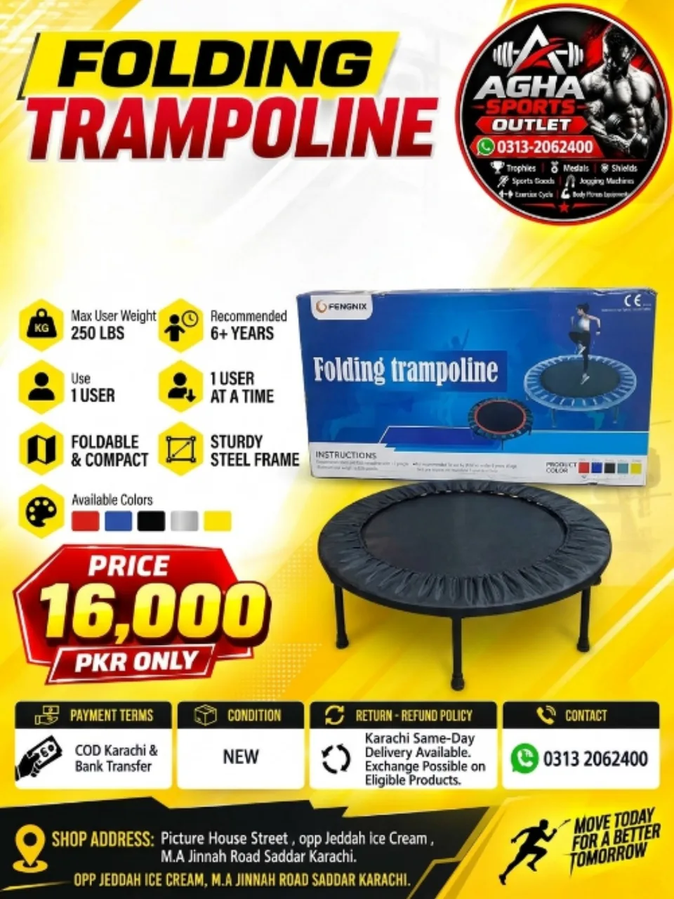 Fengnix Aero-Bounce Folding Trampoline
