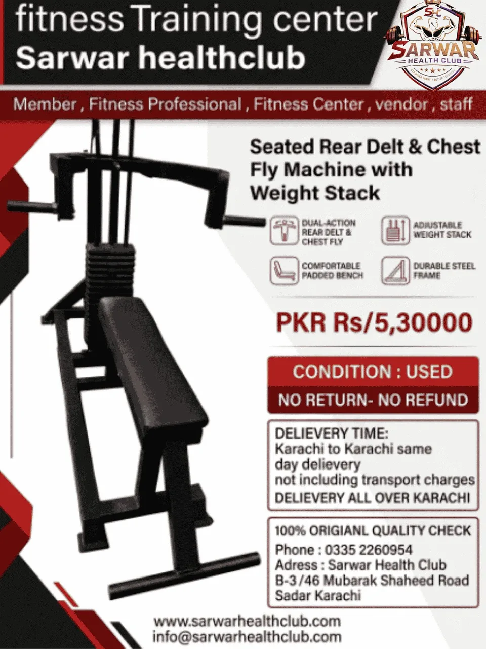 Seated Rear Delt and Chest Fly Machine