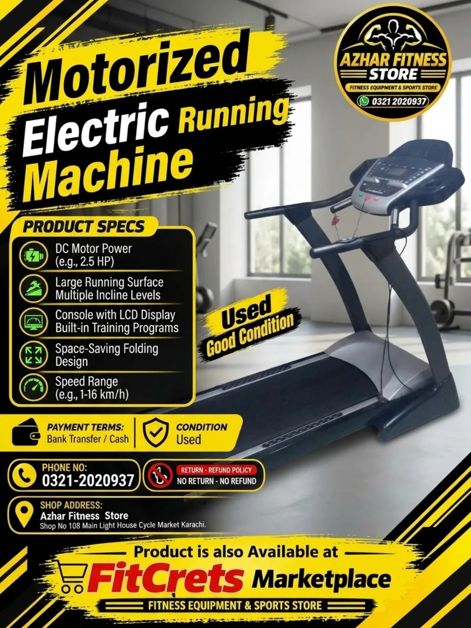 Ergonomic Wide-Deck Motorized Electric Running Machine