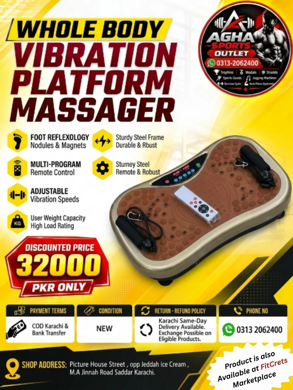 Reflex-Pulse Therapeutic Vibration Plate