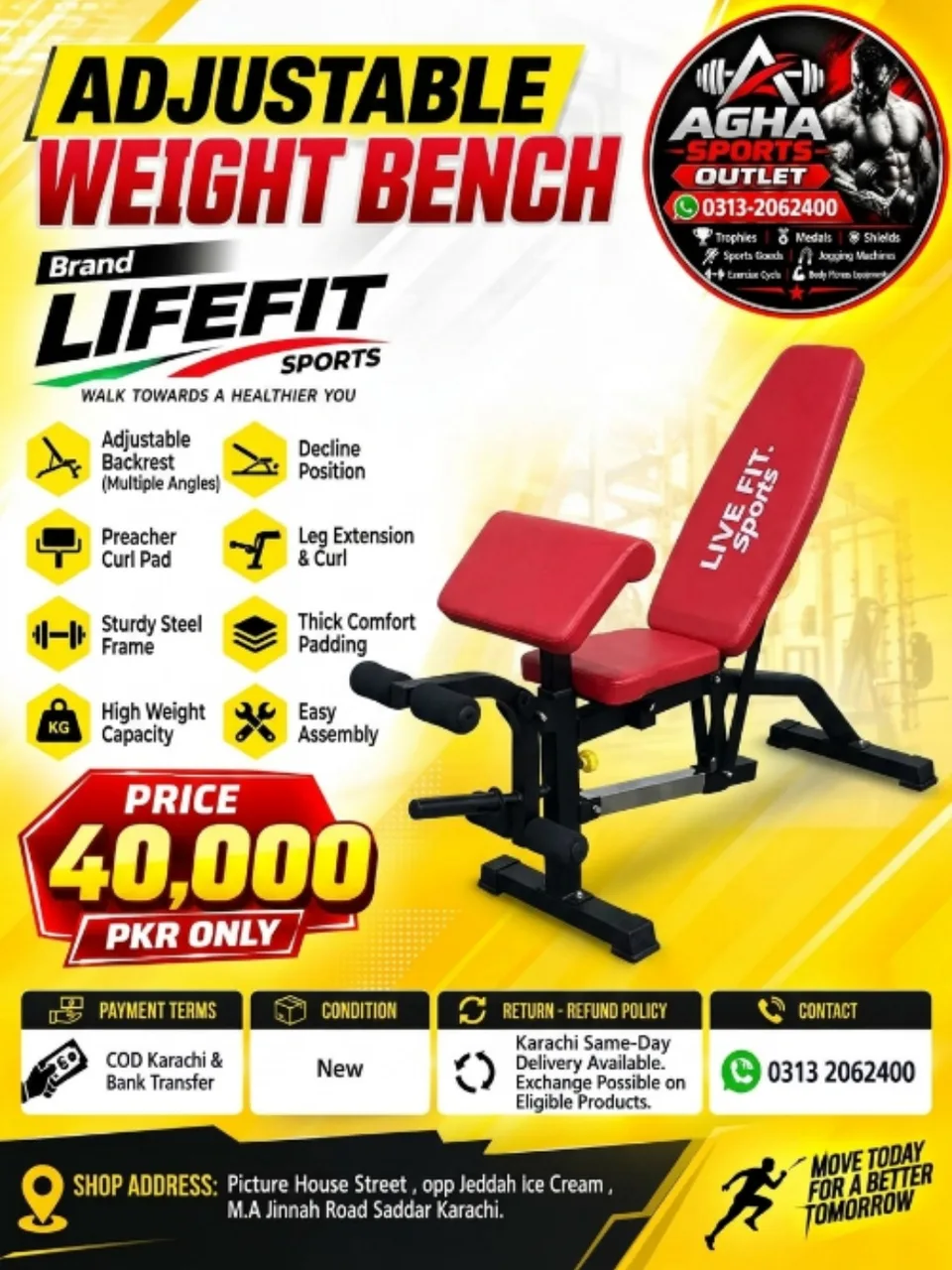 Premium Adjustable Weight Bench with Preacher Curl Pad