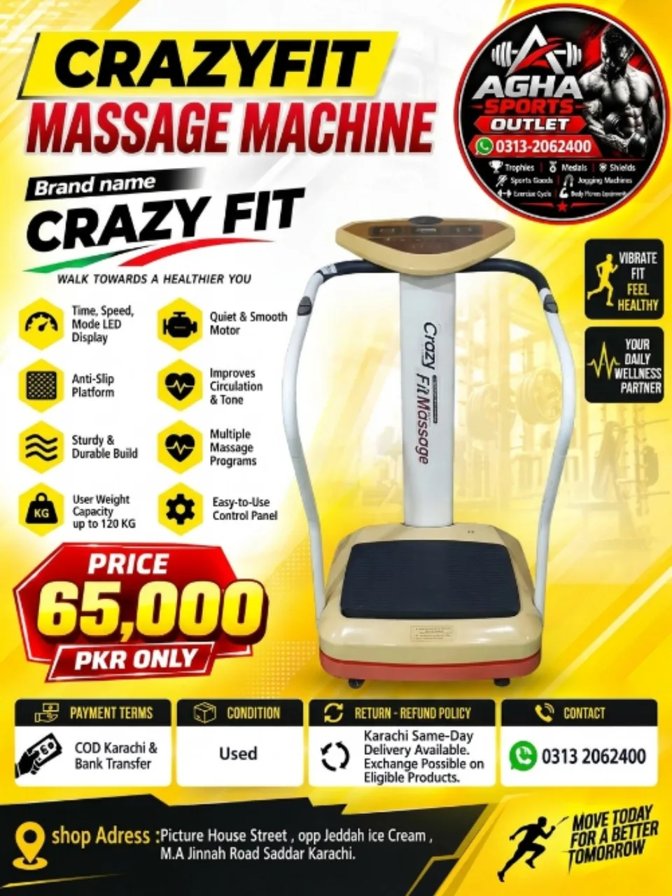 Crazy Fit Brand Vibration Massage Machine