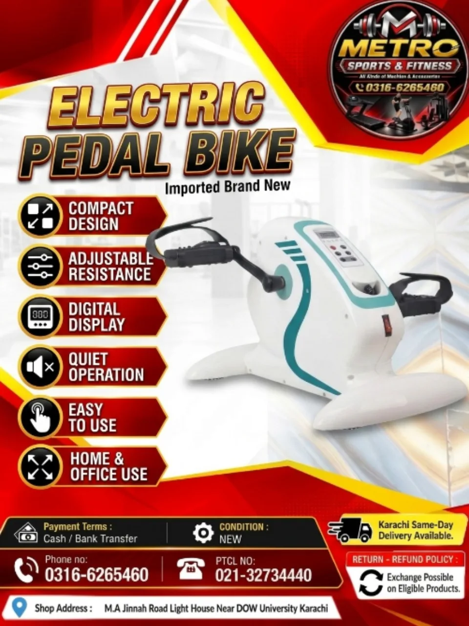 Electric Pedal Bike Imported Brand New